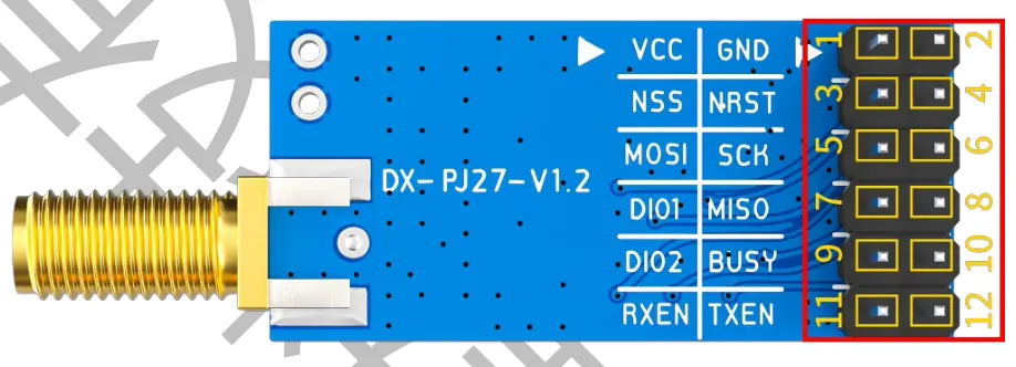 文中提到的模块的引脚定义
