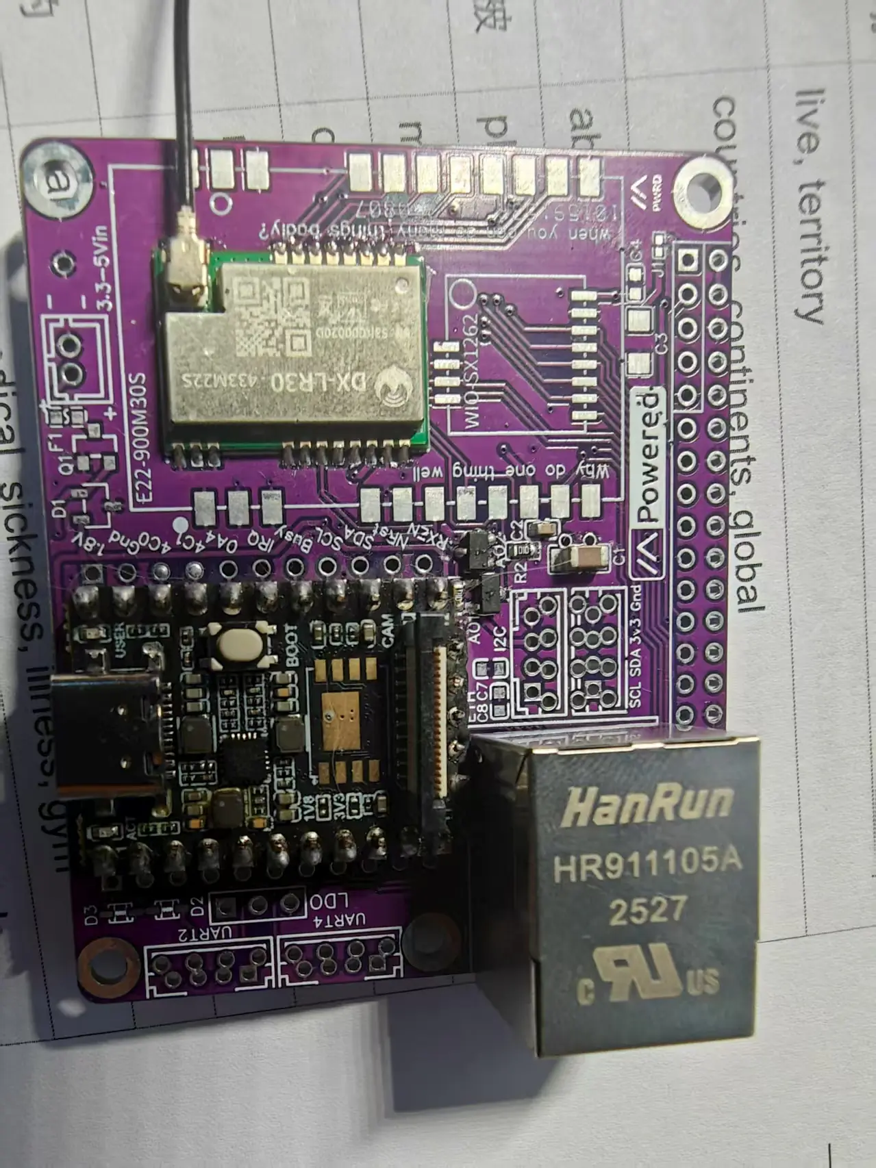 特殊节点：femtofox 主板（以太网接口）