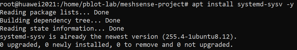 安装 systemd-sysv 后的终端输出