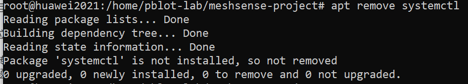 apt remove systemctl 时提示未安装
