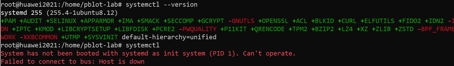 systemctl version 显示 systemd 已存在