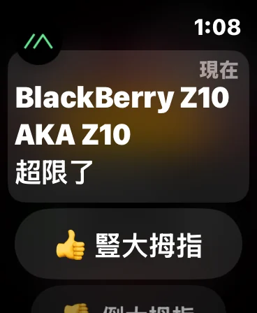 Apple Watch 上的 Meshtastic 消息通知和快捷回复入口